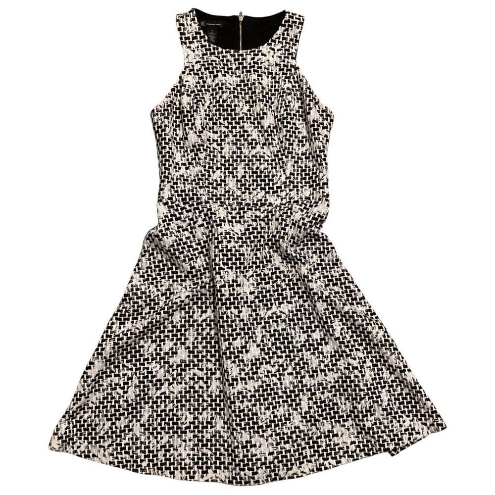 Inc Black And White Dress Size 4 Workwear Office Capsule Wardrobe Closet Staple